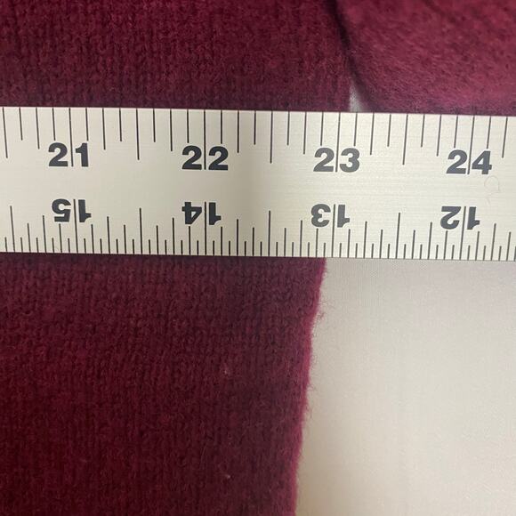 Venezia Jeans Lambswool Blend Sweater Burgundy Size 14/16 Warm Classic Knit - Picture 12 of 13